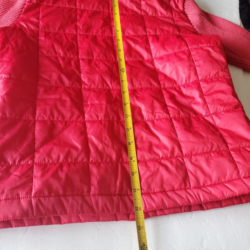 Ellesse lightweight puffer Jacket with Knitted sleeves Red - Picture 9 of 9